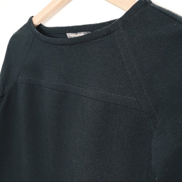 BANANA REPUBLIC Petite XXSP Black Top Long Sleeves Sweatshirt - Picture 8 of 13